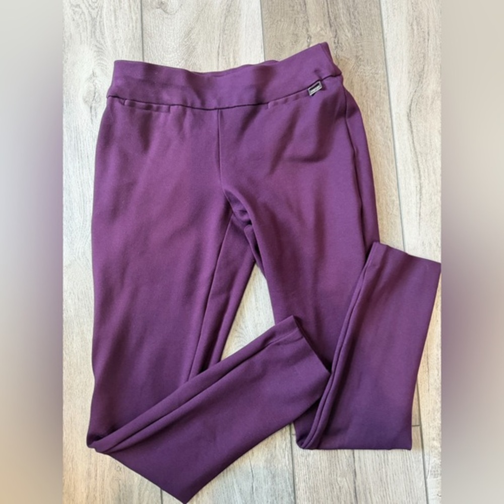 Anne Klein Plum Ponte Knit Pull-On Pants